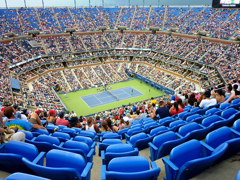 US Open Tennis - promenade corner