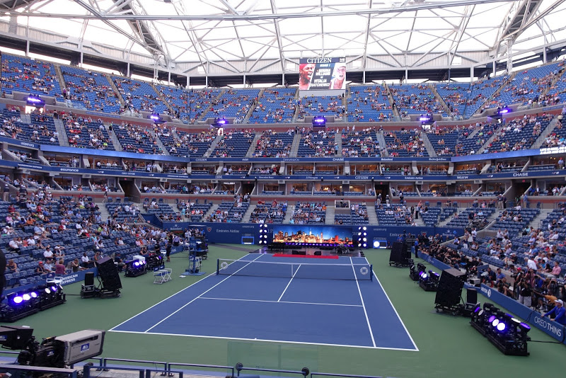 US Open Tennis - courtside behind