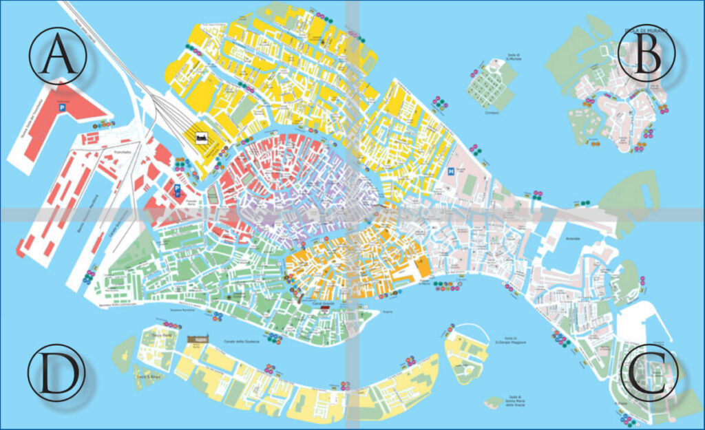 ヴェネツィア本島地図